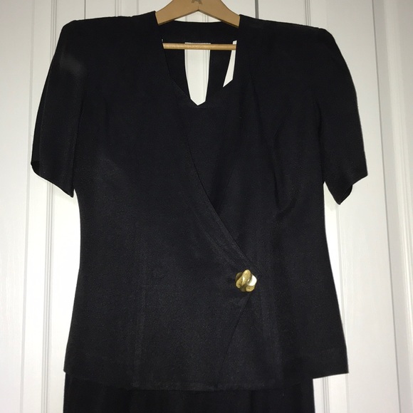 Vintage Black Dress and Jacket Set - Picture 2 of 6